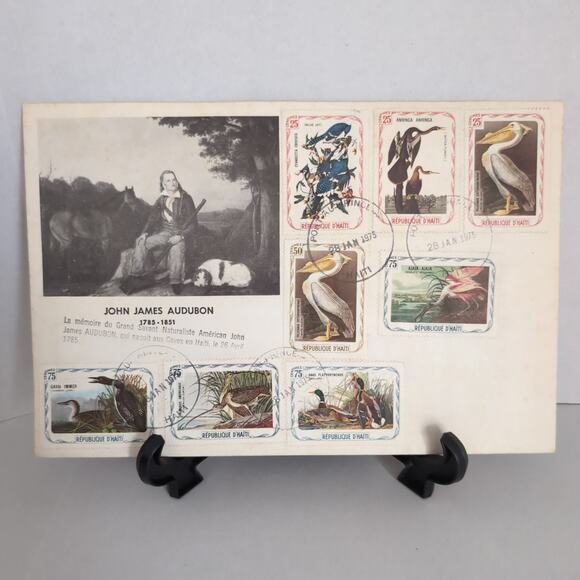 None and/or Unknown Other - 1975 Haiti John James Audubon Colorful Birds Issue Cachet Unauthorized Stamp